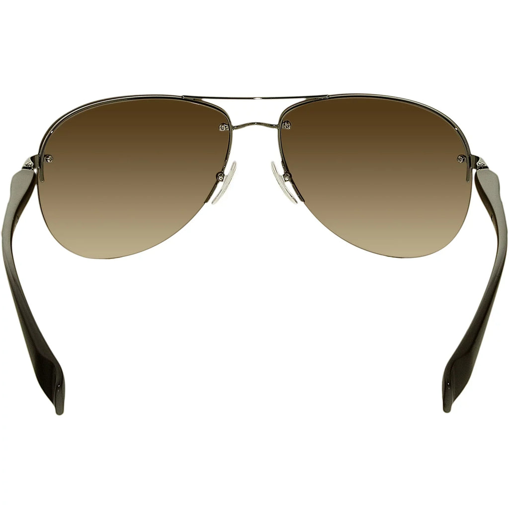 Prada Men's Gradient Linea Rossa PS56MS-5AV6S1-65 Brown Aviator Sunglasses - Exclusive Design