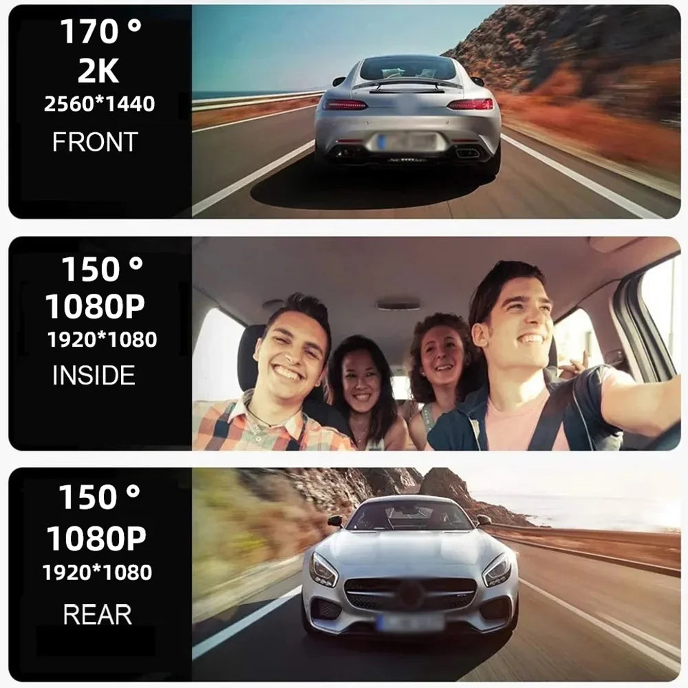 Stylish Spirastell Dashcam,Auto WIFI Wide Car Clear Car Auto Car Camera Dashcam Car Auto Safety Wide Auto Rearview Mirror Car Rearview Video Car - 3 Cameras Wide Mirror Dash Cam Dash Cam - Dashcam 3 Car
