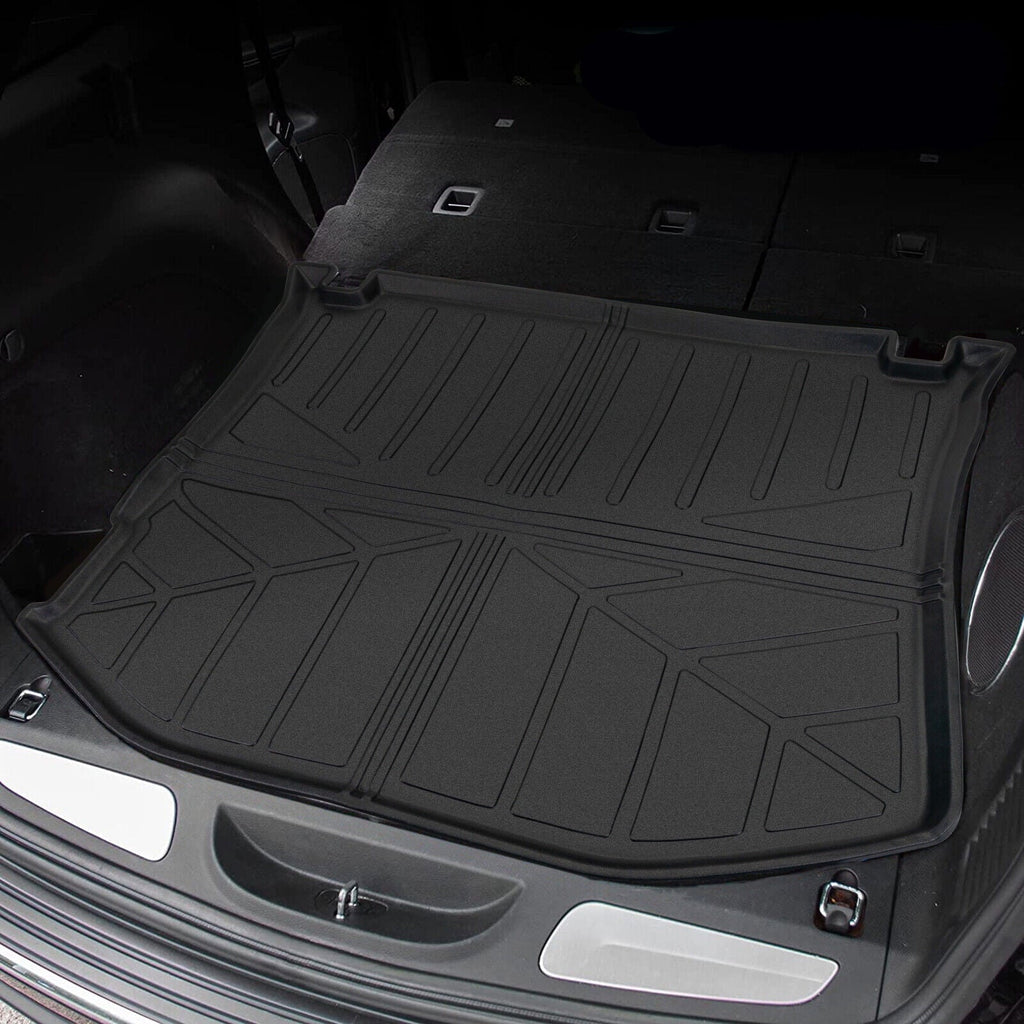 Stylish Trunk Mat Custom Fit Jeep Grand Cherokee 2011-2022 TPE Cargo Floor Carpet Rubber Car Rear Cargo Liner Protector All Weather Black