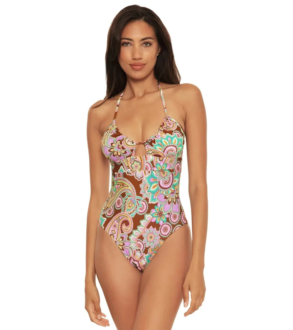 Becca by Rebecca Virtue MULTI Groovy Multi Way One-Piece Swimsuit, US Large - Exclusive Design