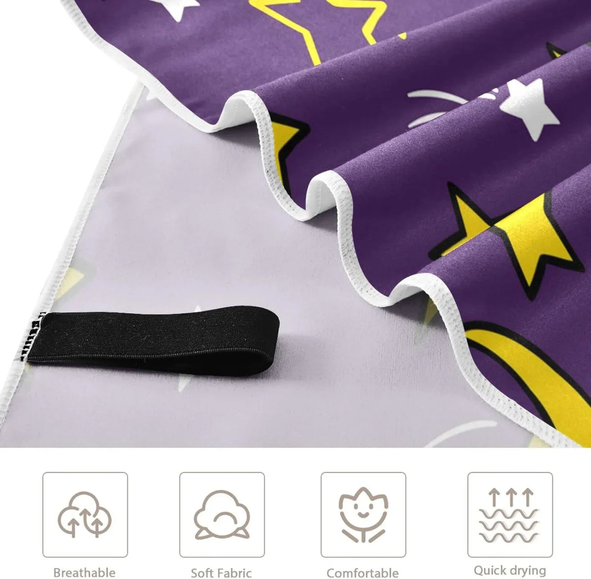 Bestwell Moon and Stars Beach Towel - Lampweight Compact Oversized Travel Towels - Super Absorbent Quick Dry Towel for Swimming Camping Holidayï¼419ï¼