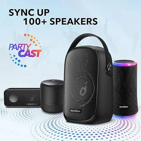 Open Box Soundcore Trance Go Outdoor Bluetooth Speaker BassUp Technology A3396 - BLACK - Exclusive Design