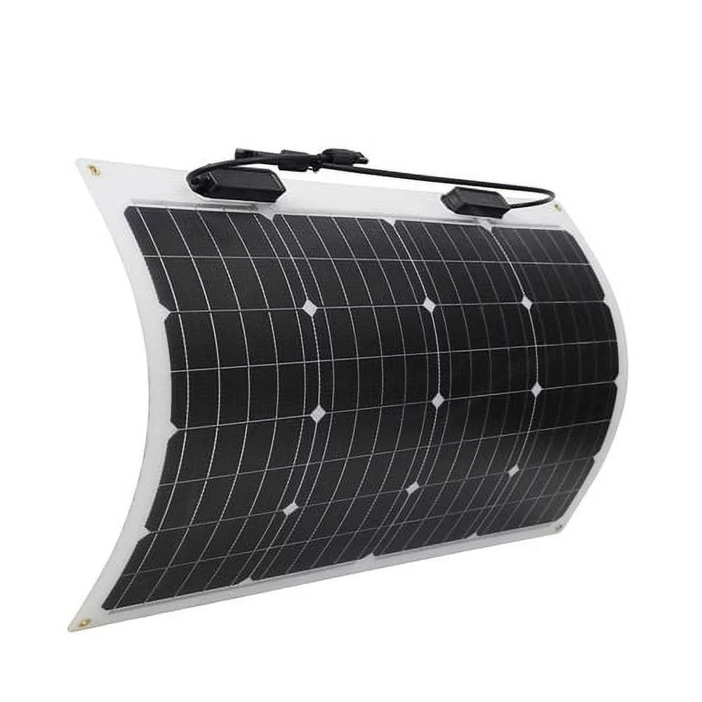 Stylish Renogy Flexible Solar Panel 50 Watt 12 Volt Monocrystalline Flexible Bendable Mono Off-Grid Charger for Marine RV Cabin Van Car Uneven Surfaces
