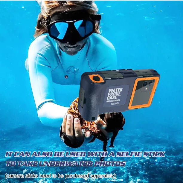 UrbanX Professional [15m/50ft] Swimming Diving Surfing Snorkeling Photo Video Waterproof Protective Case Underwater Housing for Maxwest Astro 5s And all Phones Up to 6.9 Inch LCD with Lanyard - Exclusive Design