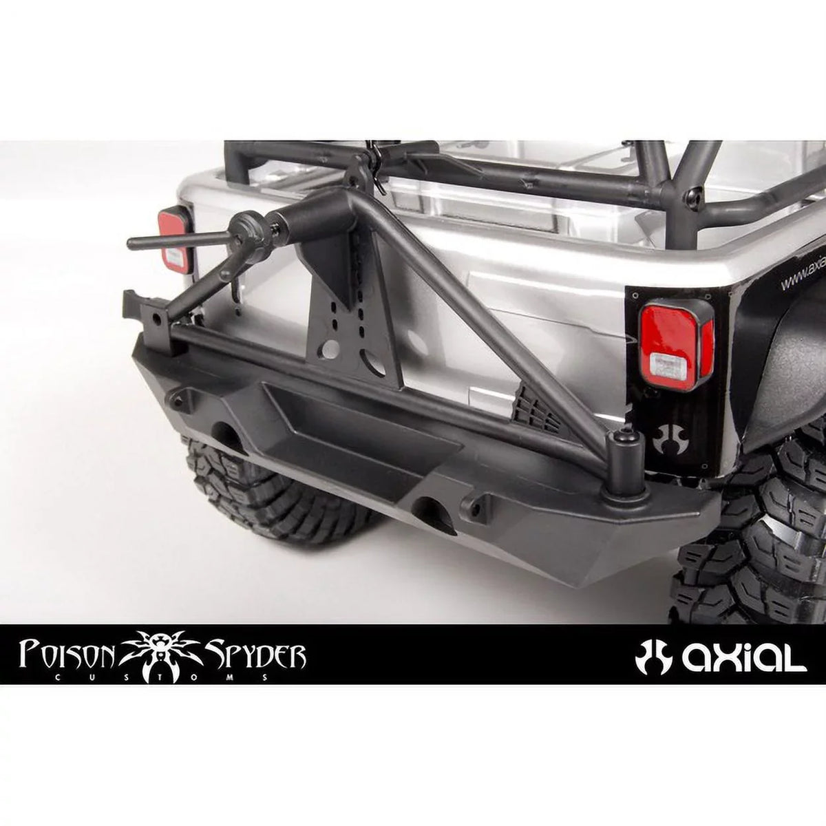 Axial AX80126 RrBumper/TireCarrierSCX10/Poison Spyder/JK AXIC4349 Electric Car/Truck Option Parts