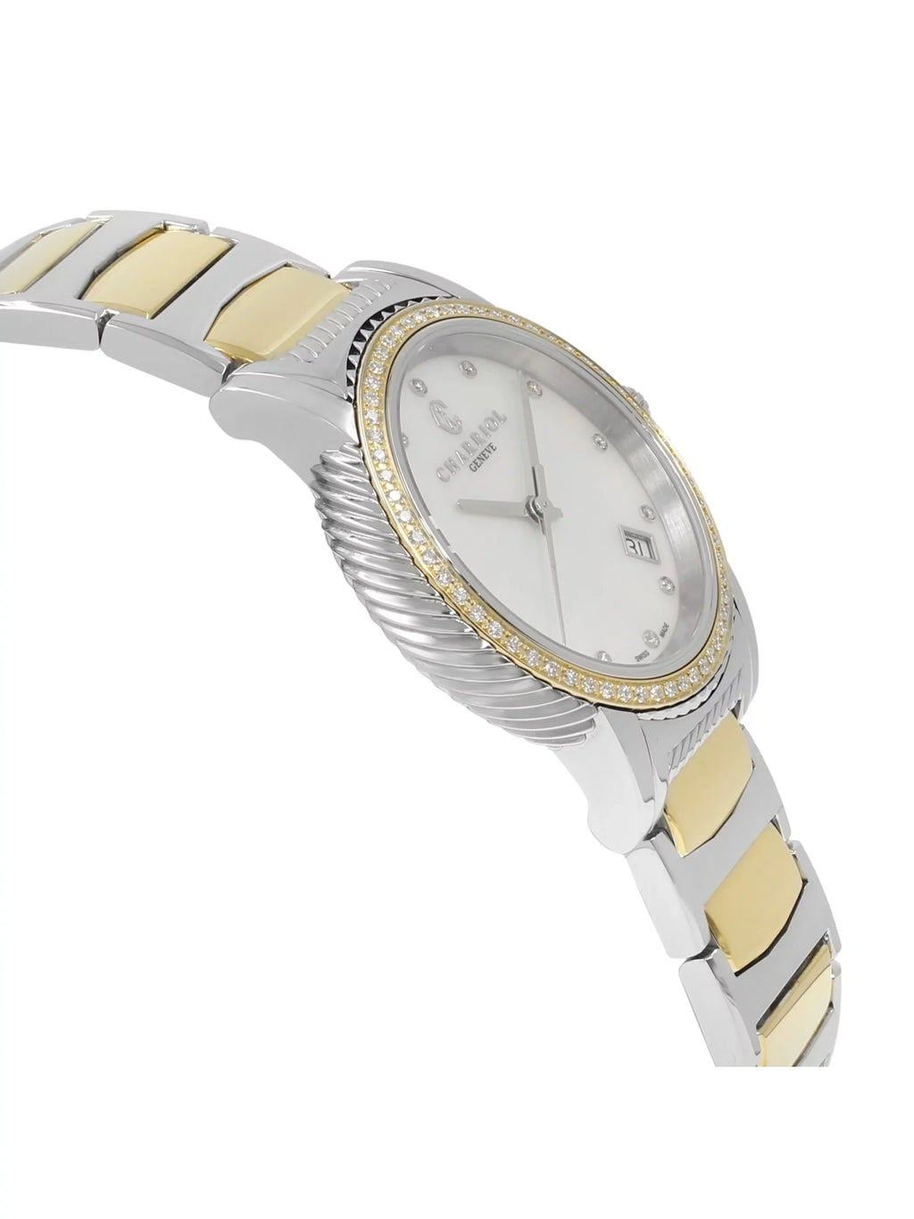 Charriol Parisii MOP 0.40cttw Two Tone Steel Quartz Ladies Watch P33SY2D.921.001 - Exclusive Design