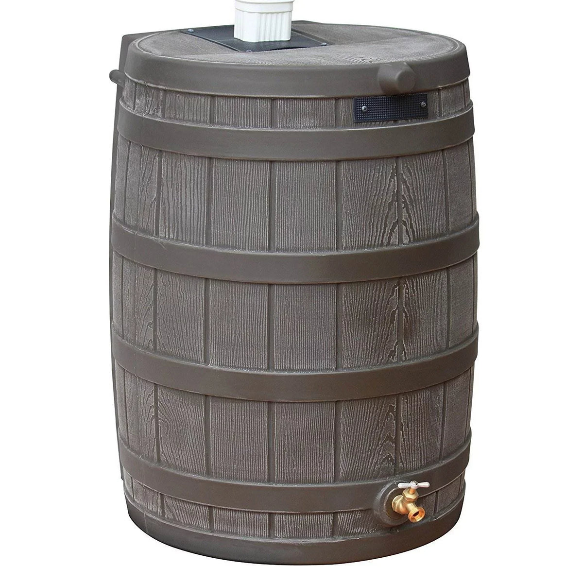Stylish Good Ideas Rain Wizard 50 Gallon Rain Barrel Water Collector, Oak (2 Pack)
