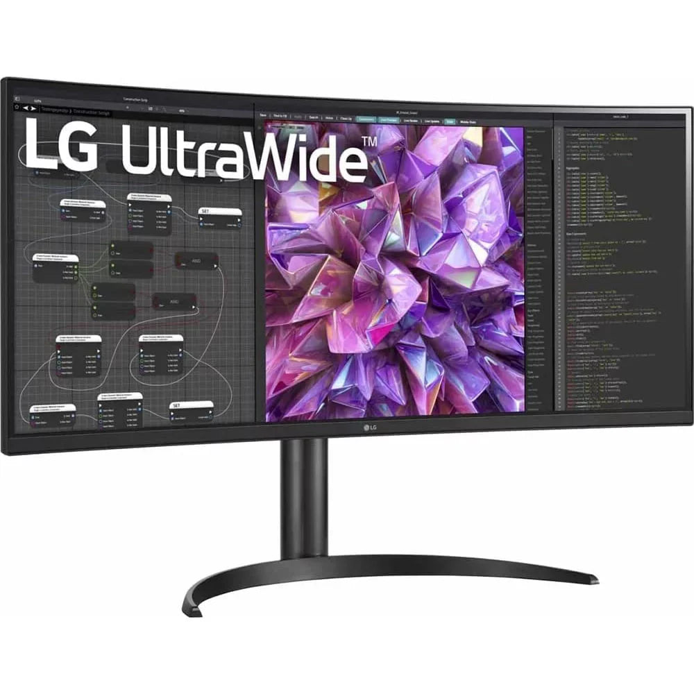 Open Box LG 34WQ75C-B 34" Curved UltraWide QHD IPS HDR 10 Built-in-KVM-Monitor with USB Type-C and LAN (RJ-45) - Exclusive Design