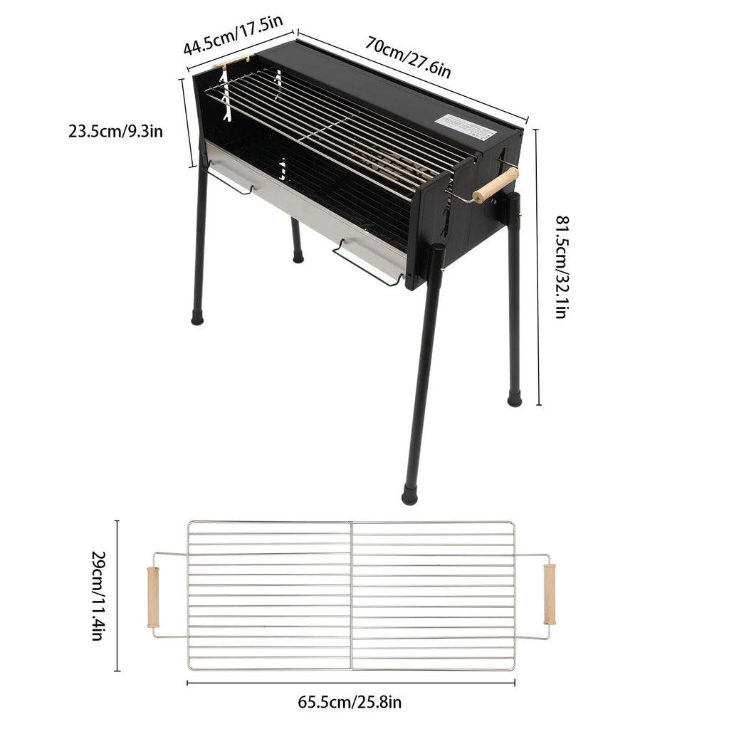 Miumaeov Barbecue Charcoal Grill Portable Charcoal Grill 304 Food Grade Stainless Steel Folding Grill with BBQ Tool Kits for Camping Grill Picnic