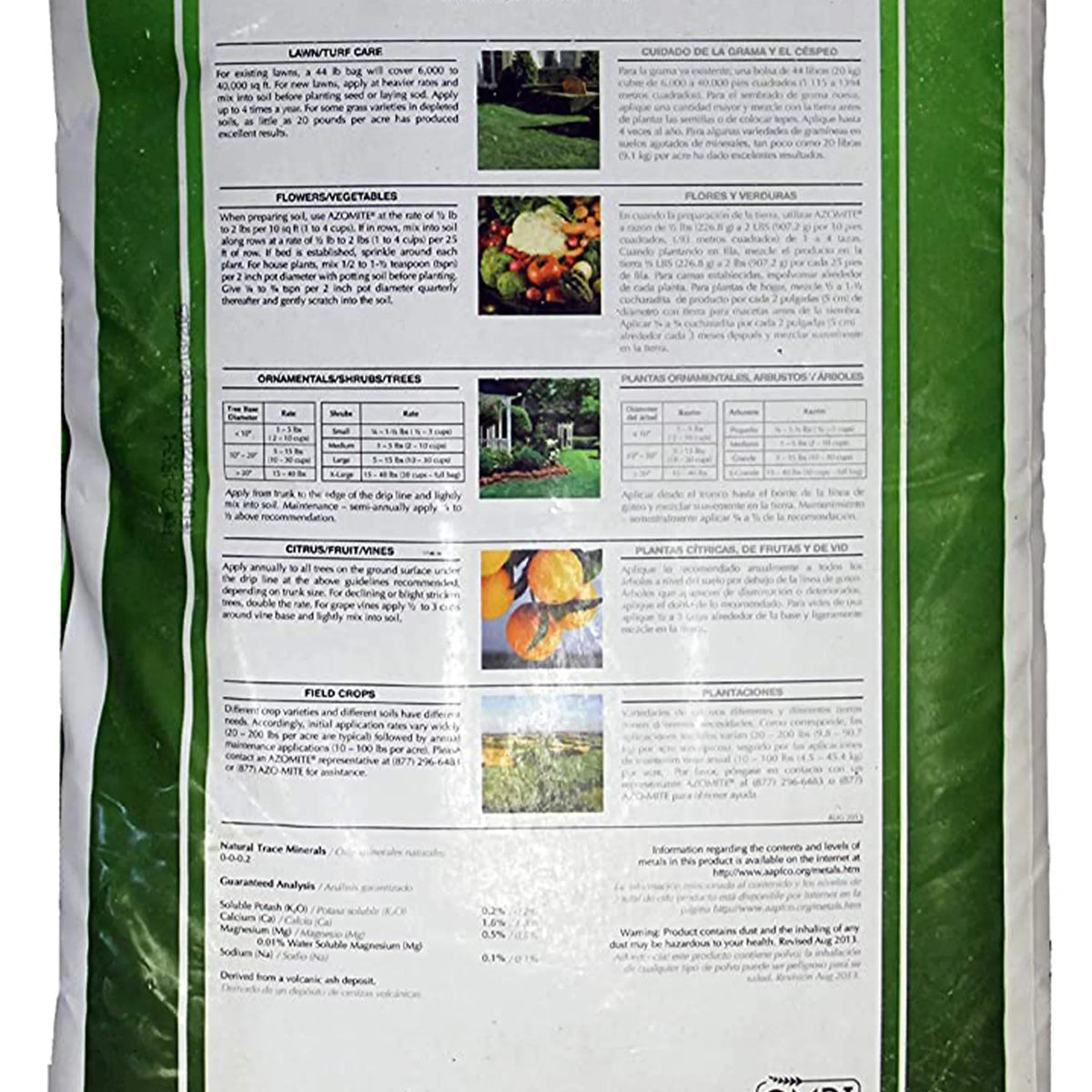 Stylish Azomite 44 lbs Granular Organic Trace Mineral Soil Additive Fertilizer