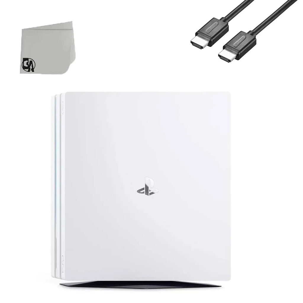 Sony PlayStation 4 Pro 1TB Only White Gaming Console with HDMI Cable BOLT AXTION Bundle Like New - Exclusive Design