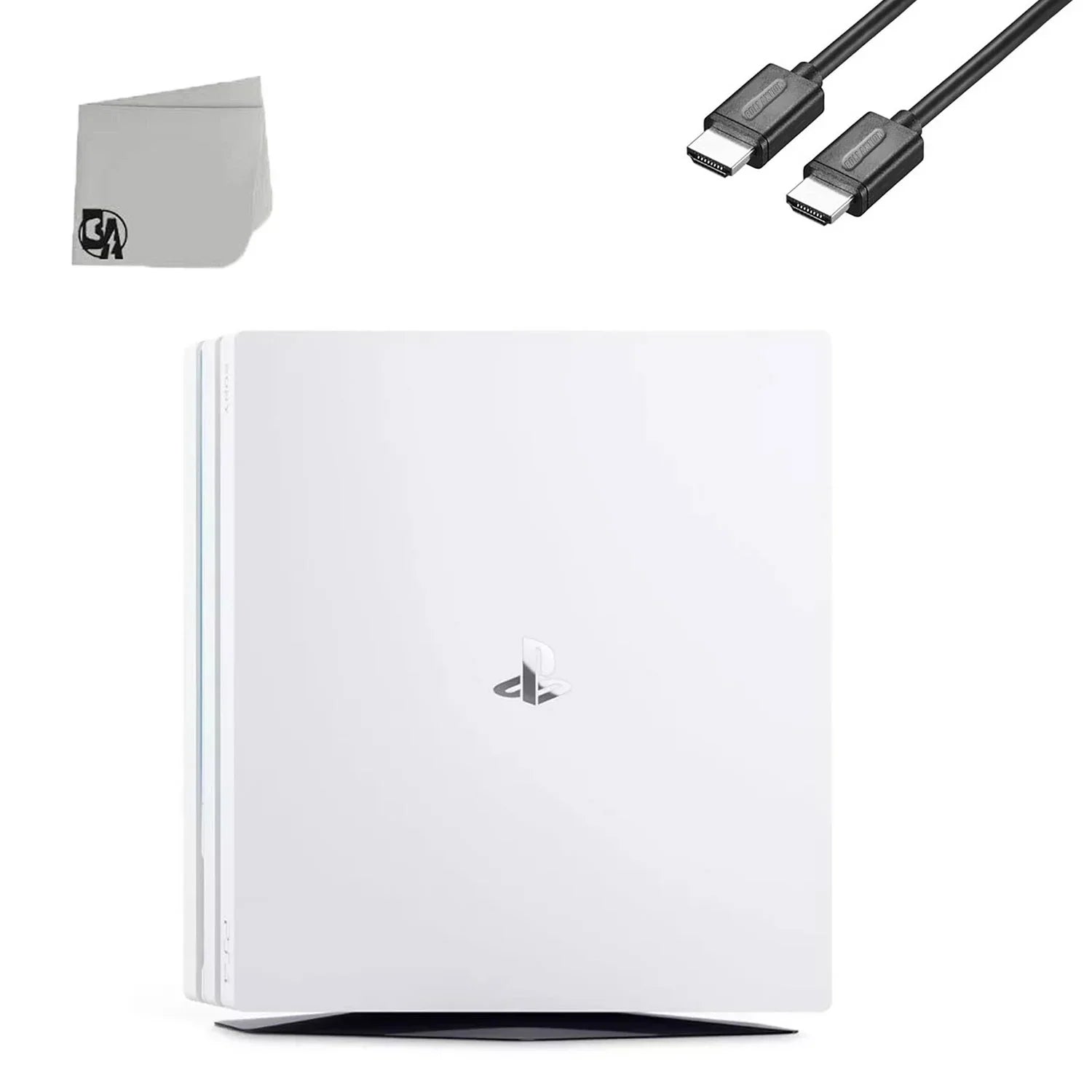 Sony PlayStation 4 Pro 1TB Only White Gaming Console with HDMI Cable BOLT AXTION Bundle Like New - Exclusive Design