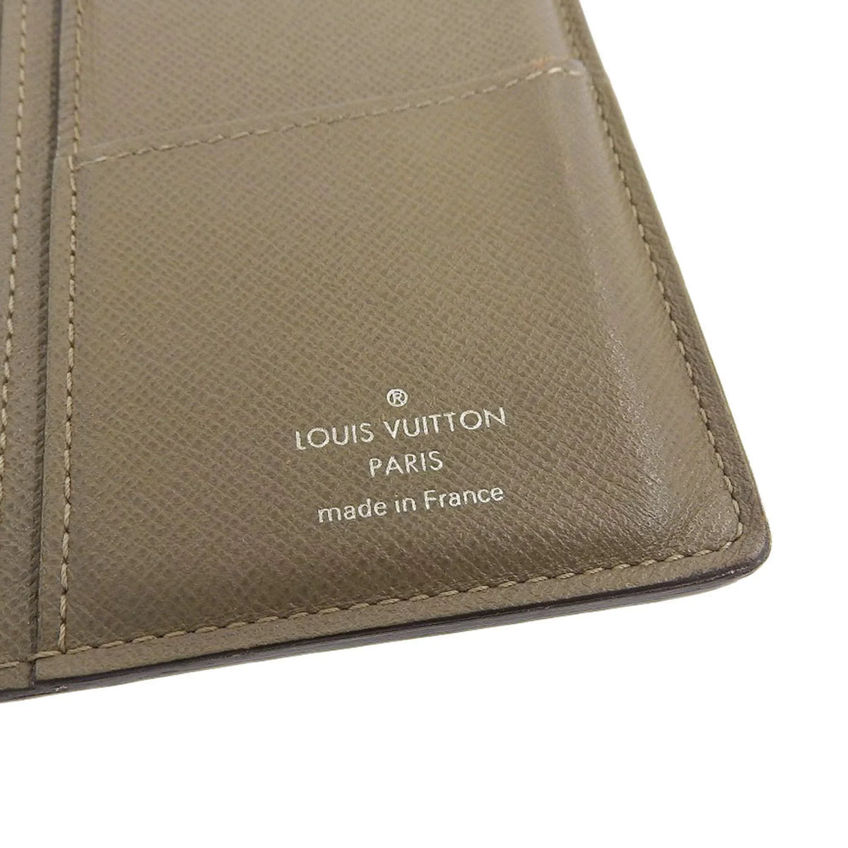 Stylish Pre-Owned Louis Vuitton LOUIS VUITTON Taiga Portefeuille Brother Bifold Long Wallet Ural M32807 (Good)