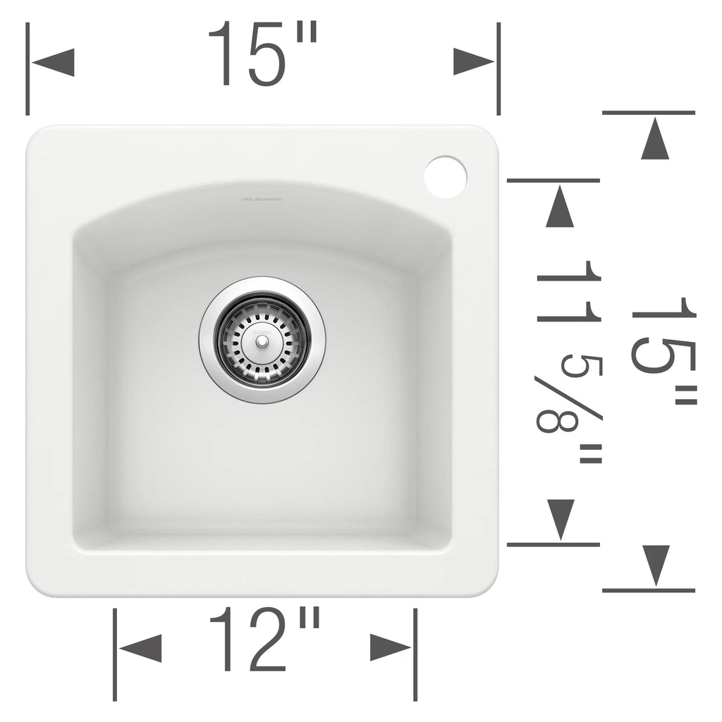 Blanco DIAMOND Bar SILGRANIT Sink Dual Deck SILGRANIT Sink White - Exclusive Design