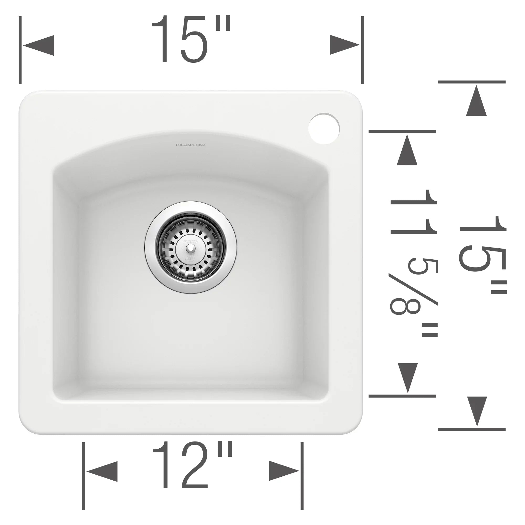 Blanco DIAMOND Bar SILGRANIT Sink Dual Deck SILGRANIT Sink White - Exclusive Design