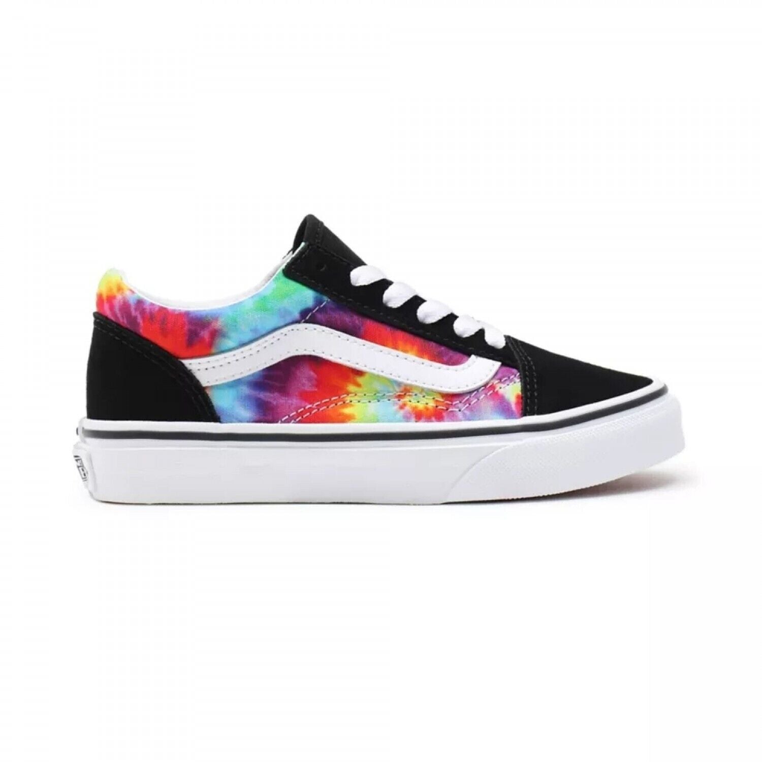 Vans Old Skool VN0A4UHZ99E1 Unisex Kid's Black/Multicolor Skateboard Shoes C1751 (5)
