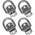 4 PC Bolt-On D-Ring 1/2" Cargo Strap Tie Down Flatbed Truck Trailer Rings - Exclusive Design