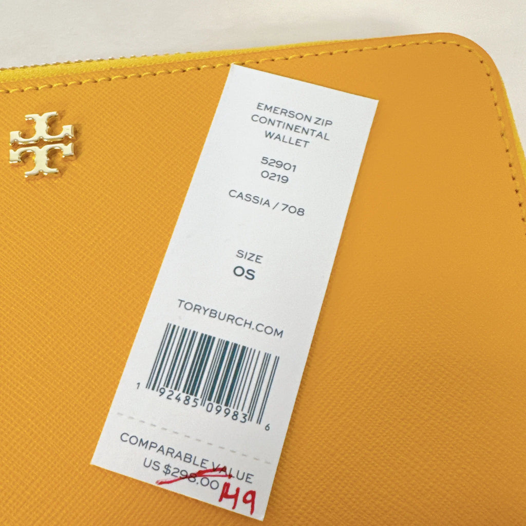 Tory Burch 52901 Emerson Zip Continental Wallet IN CASSIA - Exclusive Design
