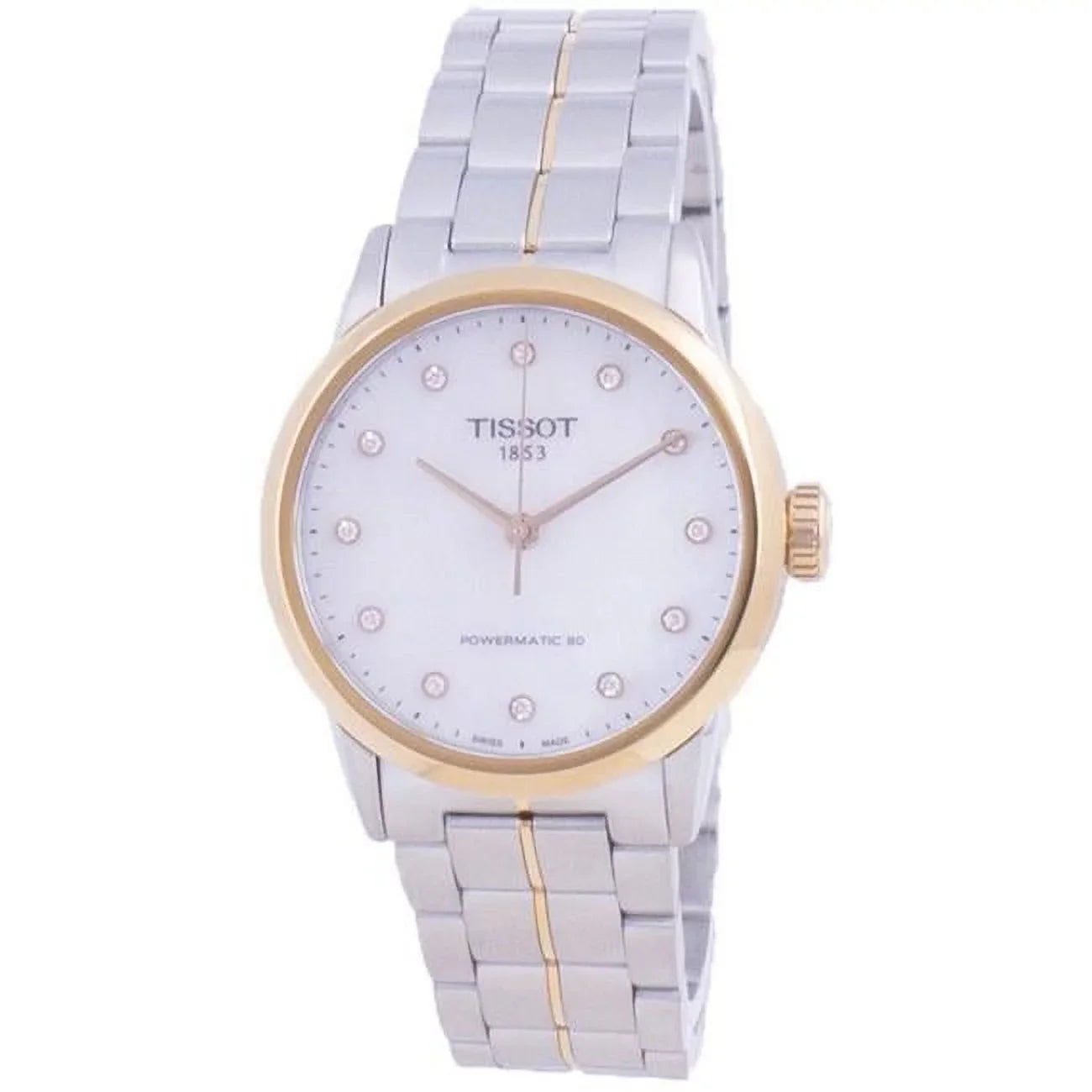 Stylish Luxury Lady Powermatic 80 Diamond Accents Automatic Women Watch, Black