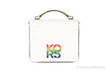 Michael Kors Pride Small Smooth Leather Rainbow Kors Convertible Shoulder Bag Crossbody Handbag (Optic White)
